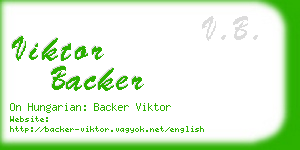viktor backer business card